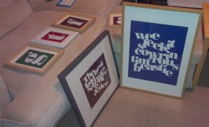 group cutouts framed